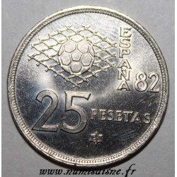 ESPAGNE - KM 818 - 25 PESETAS 1980 - 82 Dans l'étoile - Coupe du monde de football