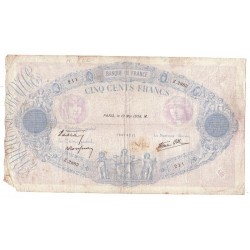 FAY 31/11 - 500 FRANCS BLEU...