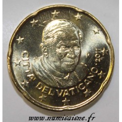 VATICAN - KM 386 - 20 CENT 2011 - POPE BENEDICT XVI