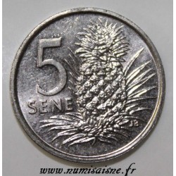 SAMOA OCCIDENTALES - KM 14 - 5 SENE 1987 - MALIETOA TANUMAFILI II - ANANAS