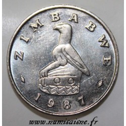 ZIMBABWE - KM 4 - 20 CENTS 1987 - BIRD - Birchenough Bridge