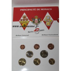 MONACO - EURO-KURSMÜNZENSÄTZE 2001