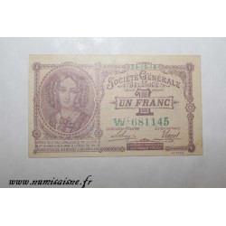 BELGIUM - 1 FRANC 1918 - 24.10 - BANK 'SOCIÉTÉ GÉNÉRALE'