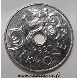 NORVÈGE - KM 462 - 1 KRONE 1997 - HARALD V (TYPE 2)