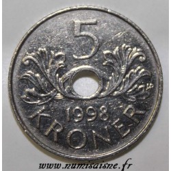 NORVEGE - KM 463 - 5 KRONER 1998 - HARALD V