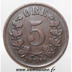 NORVEGE - KM 349 - 5 ORE 1876 - OSCAR II