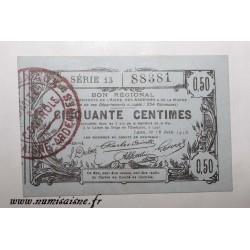 Komitat 02 - LAON - GUTSCHEIN FÜR 50 CENTIMES 1916 - 16.06