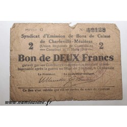 Komitat 08 - CHARLEVILLE-MÉZIÈRES - GUTSCHEIN FÜR 2 FRANCS 1916 - 11.03