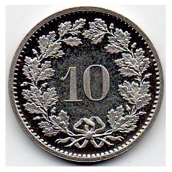 SCHWEIZ - KM 27 - 10 CENTIMES 1980 - KOPF VON LIBERTAS