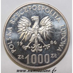 POLAND - KM Pr549  - 1000 ZLOTYCH 1986 - PROBA