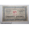 10 - TROYES - 50 CENTIMES 1921 - 01.01 - CHAMBRE DE COMMERCE - DV