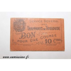 31 - TOULOUSE - 10 CENTIMES - TRAMWAYS - DV