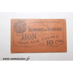 31 - TOULOUSE - 10 CENTIMES - TRAMWAYS - DV