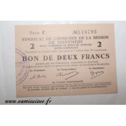 County 55 - MONTMEDY - VOUCHER OF 2 FRANCS 1916 - 05.07