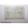 County 55 - MONTMEDY - VOUCHER OF 1 FRANC 1916 - 05.07