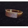 YELLOW GOLD RING - 18 CARATS - PAVING 60 BRILLIANT