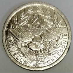 NOUVELLE CALEDONIE - KM 14 - 2 FRANCS 1991 - OISEAU "CAGOU"