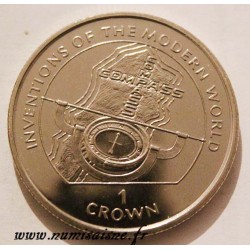 ILE DE MAN - KM 557 - 1 CROWN 1996 - COMPAS