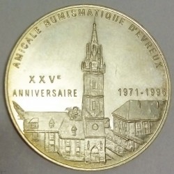 FRANKREICH - 27 - EURE - EVREUX - EURO VON STADT - 20 EURO 1996 - 25 JAHRE DES NUMISMATISCHEN VEREINS