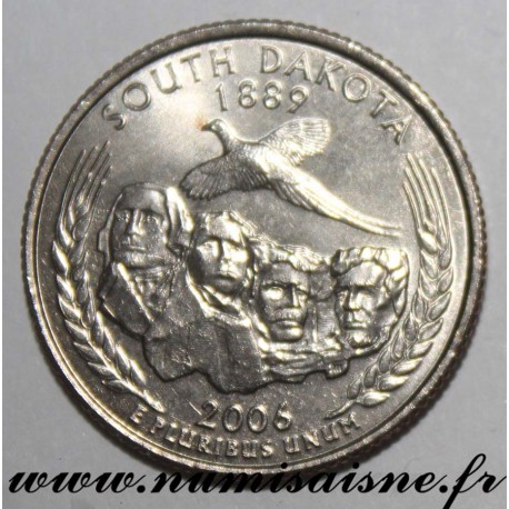 ETATS UNIS - KM 386 - 1/4 DOLLAR 2006 D - Denver - SOUTH DAKOTA