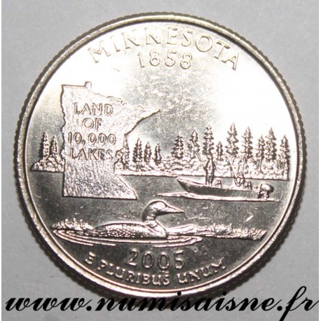 ETATS UNIS - KM 371 - 1/4 DOLLAR 2005 D - Denver - MINNESOTA