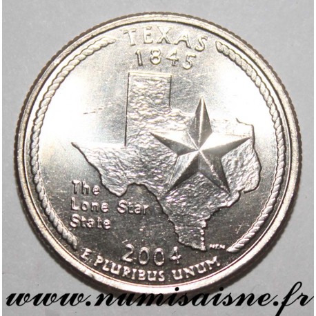 ETATS UNIS - KM 357 - 1/4 DOLLAR 2004 D - Denver - TEXAS