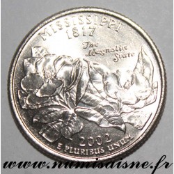 ETATS UNIS - KM 335 - 1/4 DOLLAR 2002 D - Denver - MISSISSIPPI