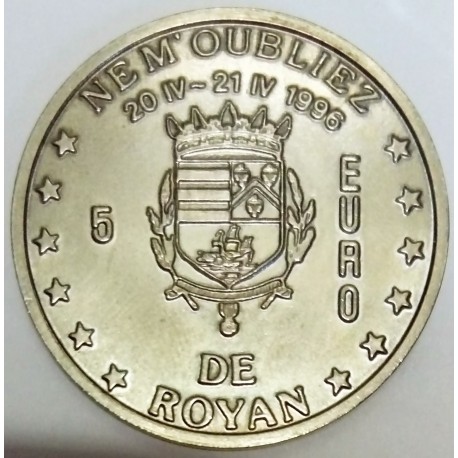 17 - CHARENTE-MARITIME - ROYAN - EURO DES VILLES - 5 EURO 1996