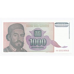 YOUGOSLAVIE - 1000 DINARA - 1994 - NEUF