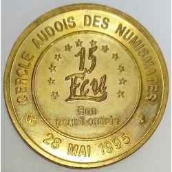 11 - AUDE - MONTOLIEU - ECU DES VILLES - 1.50 ECU 1995 - VILLAGE DU LIVRE