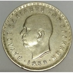 GRIECHENLAND - KM 84 - 10 DRACHMAI 1959 - PAUL I