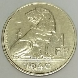 BELGIEN - KM 120 - 1 FRANC 1940 - LEOPOLD III - LÖWE