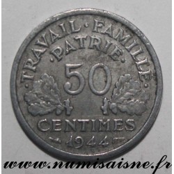 FRANCE - KM 914 - 50 CENTIMES 1944 B - Beaumont le Roger - TYPE BAZOR