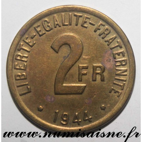 FRANKREICH - KM 905 - 2 FRANCS 1944 - TYP FREI FRANKREICH - FLECKIG