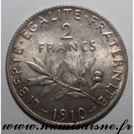 FRANKREICH - KM 845 - 2 FRANCS 1910 - TYP SÄMANN