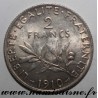 FRANKREICH - KM 845 - 2 FRANCS 1910 - TYP SÄMANN