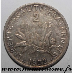 FRANCE - KM 845 - 2 FRANCS 1902 - TYPE SOWER