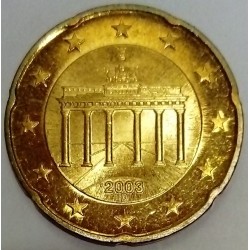 ALLEMAGNE - KM 211 - 20 CENT 2003 D - PORTE DE BRANDEBOURG