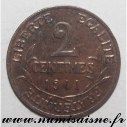 FRANKREICH - KM 841 - 2 CENTIMES 1911 - TYP DUPUIS