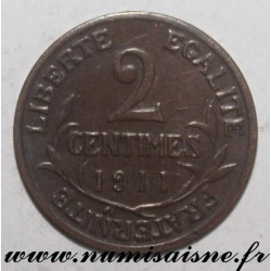 GADOURY 107 - 2 CENTIMES 1911 - TYPE DUPUIS - KM 841