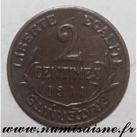 FRANCE - KM 841 - 2 CENTIMES 1911 - TYPE DUPUIS