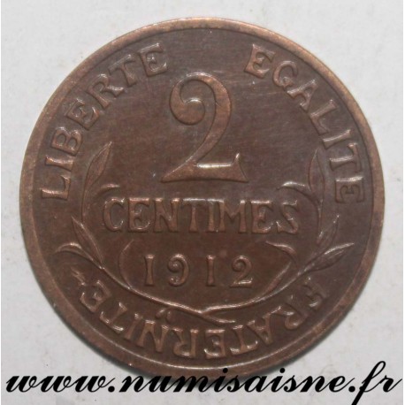 GADOURY 107 - 2 CENTIMES 1912 - TYPE DUPUIS - KM 841