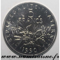 FRANKREICH - KM 926a - 5 FRANCS 1990 - TYP SAMANN