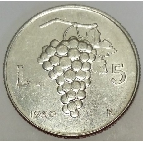 ITALY - KM 89 - 5 LIRE 1950 - GRAPE