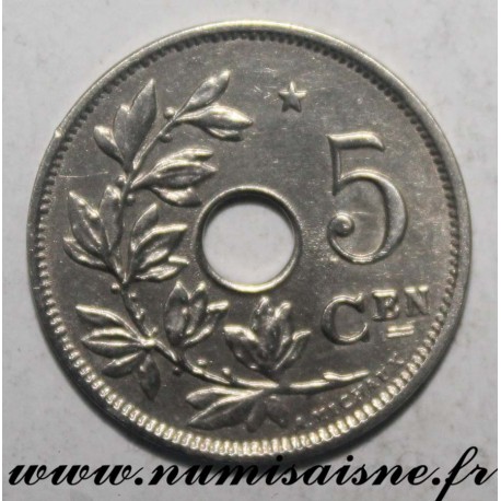 BELGIEN - KM 94 - 5 CENTIMES 1931 - Mit Stern - Flämische Legende - LEOPOLD 1.