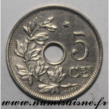 BELGIEN - KM 93 - 5 CENTIMES 1932 - Mit Stern - Französische Legende - LEOPOLD 1.