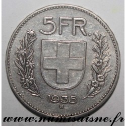 SCHWEIZ - KM 40 - 5 FRANCS 1935 B - Berne