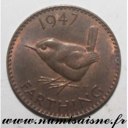 GRANDE BRETAGNE - KM 843 -  1 FARTHING 1947