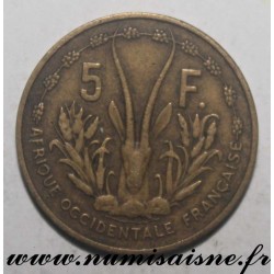 FRANZOSISCH WESTAFRIKA - KM 5 - 5 FRANCS 1956 - MARIANNE - GAZELLE