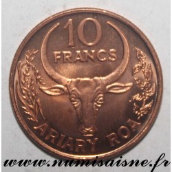 MADAGASKAR - KM 22 - 10 FRANCS 1996